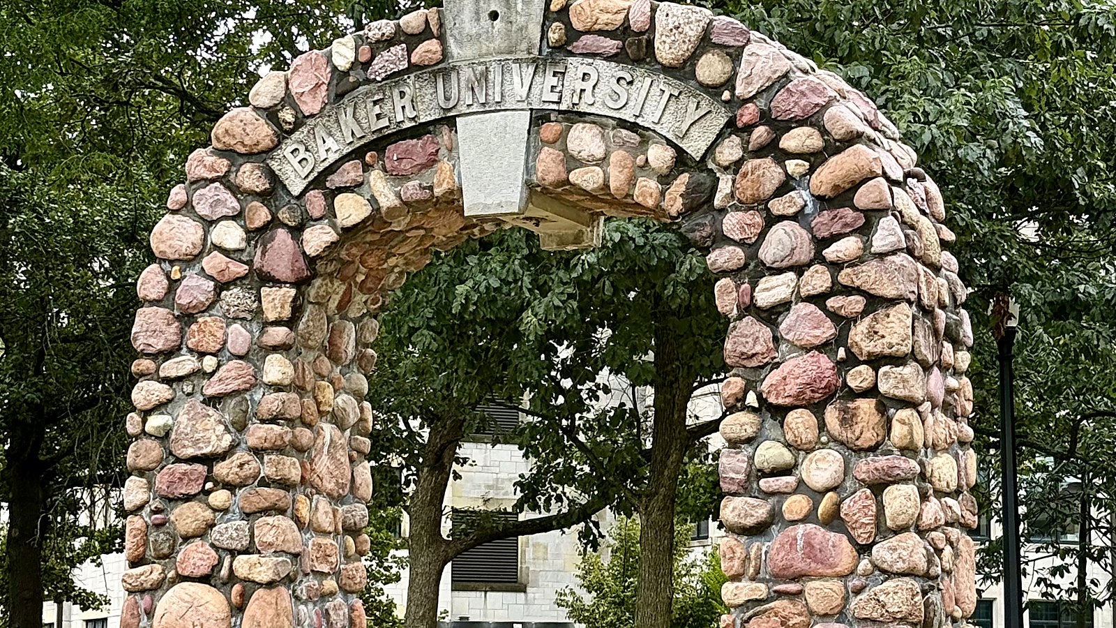 Stone arch at Baker University in Baldwin City, Kansas